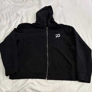 Peloton Black Hoodie with White Logo